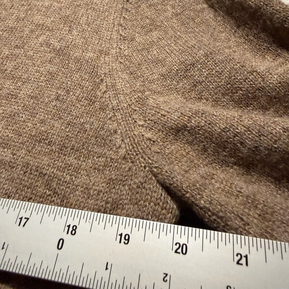 Pendelton Men's Tan Beige Shetland Wool Cardigan Sweater Size L - Picture 6 of 10